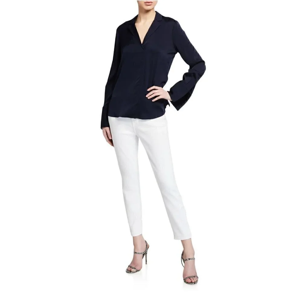 NWT Jen7 by 7 for All Mankind Size 2 Cropped Skinny Jeans White MSRP $99